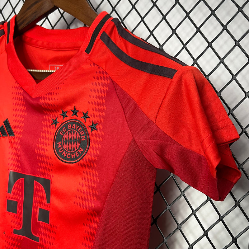 Kit Infantil Bayern de Munique 24/25 Adidas - Vermelho