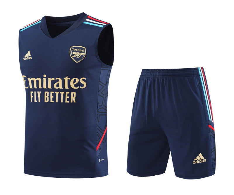 Kit Treino Arsenal 2023/24 Adidas - Azul