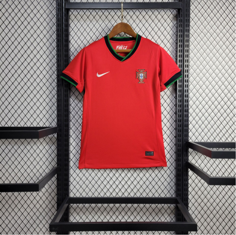 Camisa Seleção Portugal Feminina 2024 Nike - Vinho e Verde