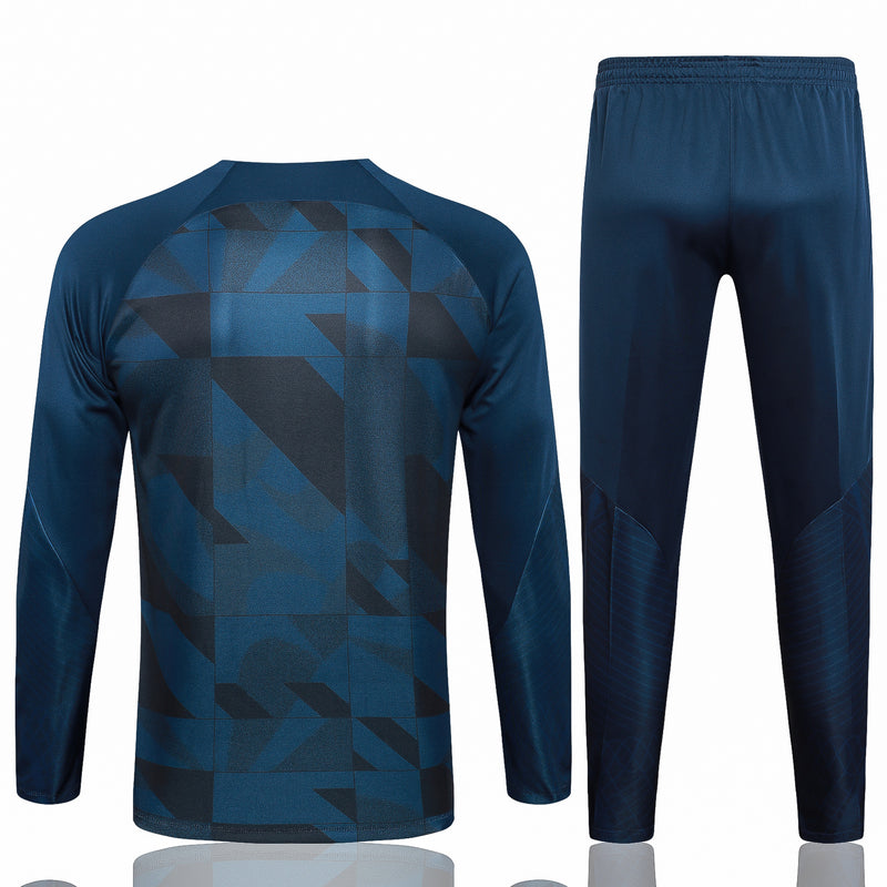 Conjunto Barcelona 23/24 Azul - Nike - Com Fecho