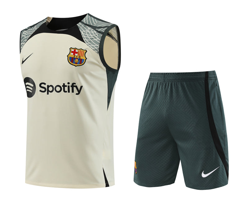 Kit Treino Barcelona 2023/24 Nike - Bege