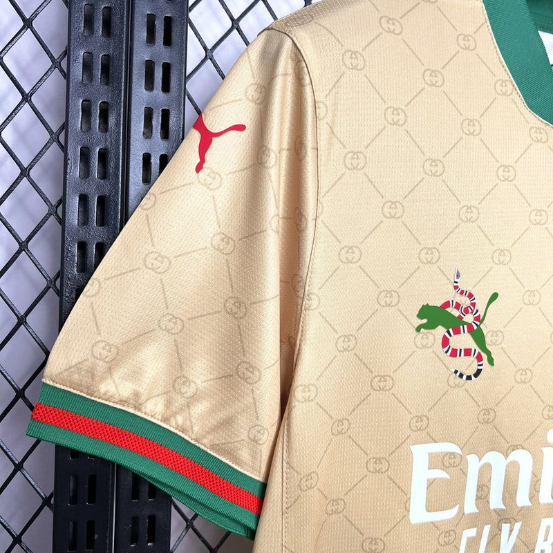 Camisa Milan 24/25 Edição Gucci Puma - Dourada