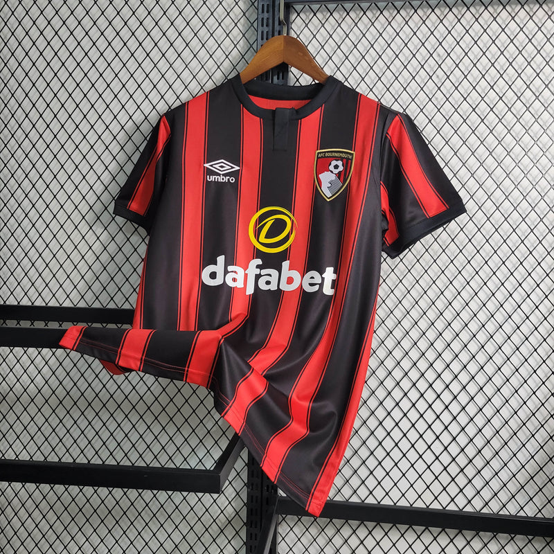 Camisa Bournemouth I 23/24 Umbro - Vermelho e Preto