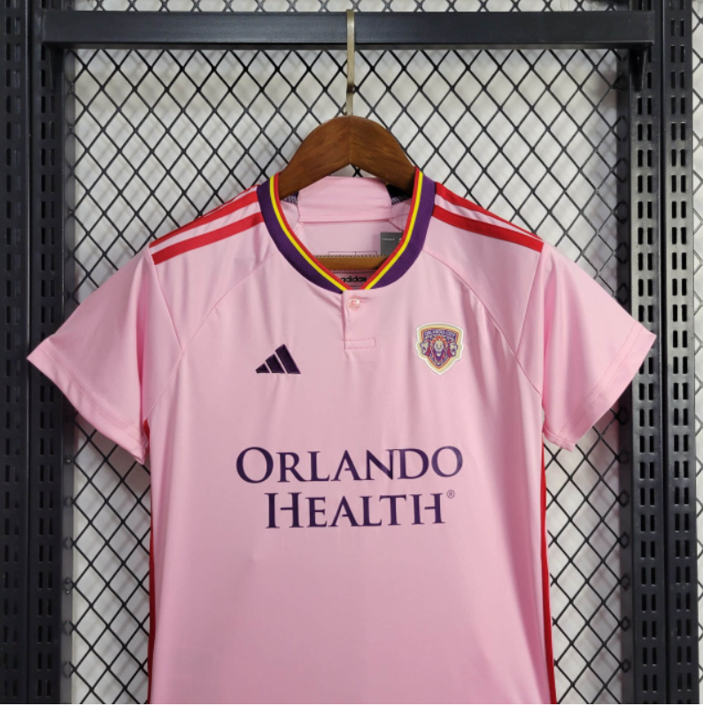 Kit Infantil Orlando City 2024 Adidas - Rosa