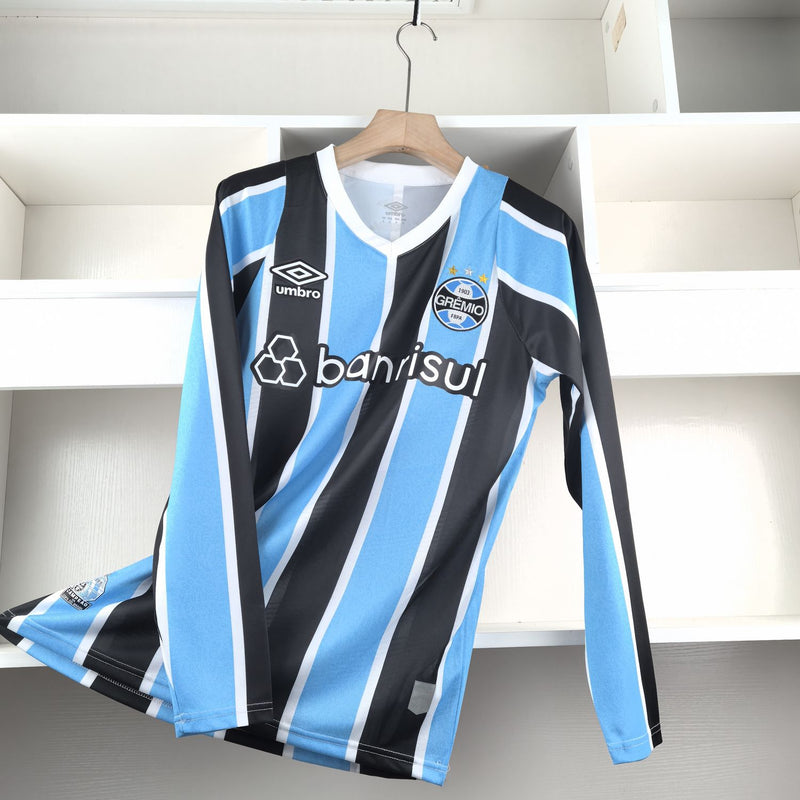 Camisa Grêmio Manga longa 2024 Umbro - Azul e Preta