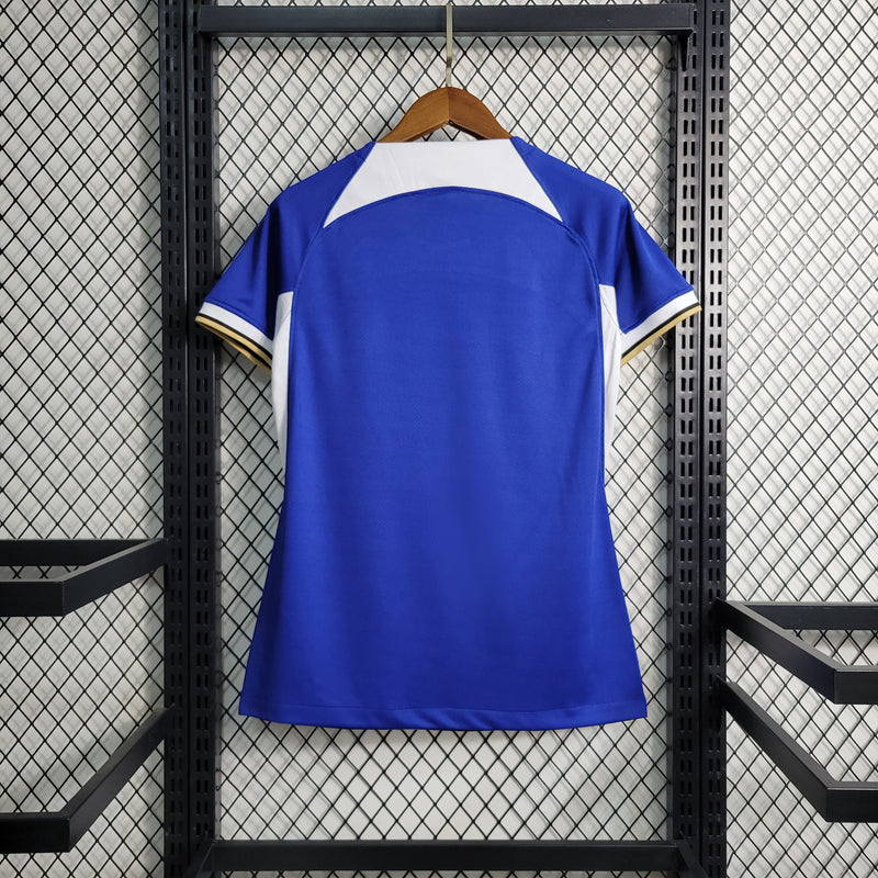 Camisa Feminina Chelsea I 23/24 Nike - Azul