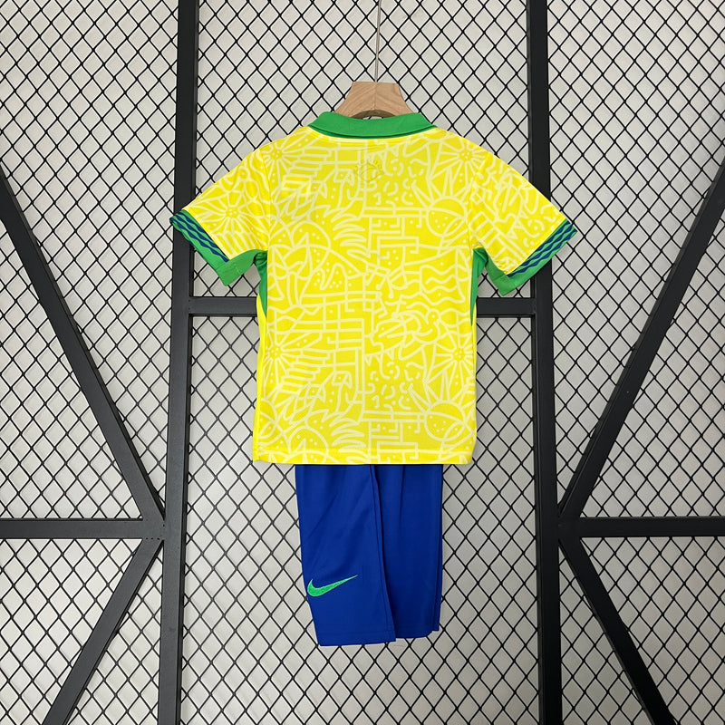 Kit Infantil Seleção Brasil 2024 Nike - Amarelo