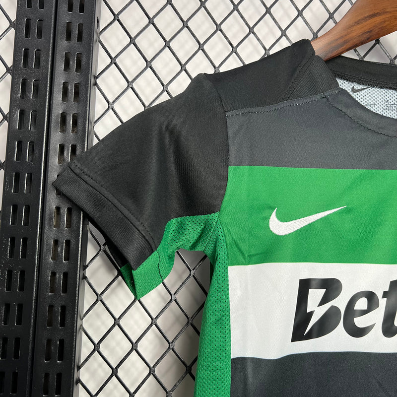 Kit Infantil Sporting 24/25 Nike - Verde e Preto