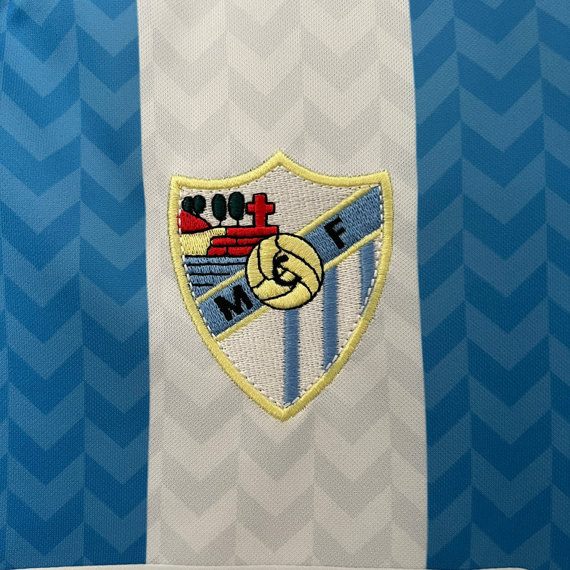 Camisa Málaga Retrô Aniversário 120 anos Hummel - Azul e Branca