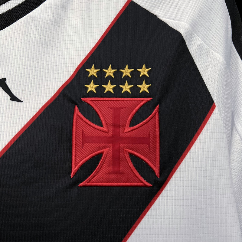 Camisa Vasco I 2024 Kappa - Branco com listra Preta