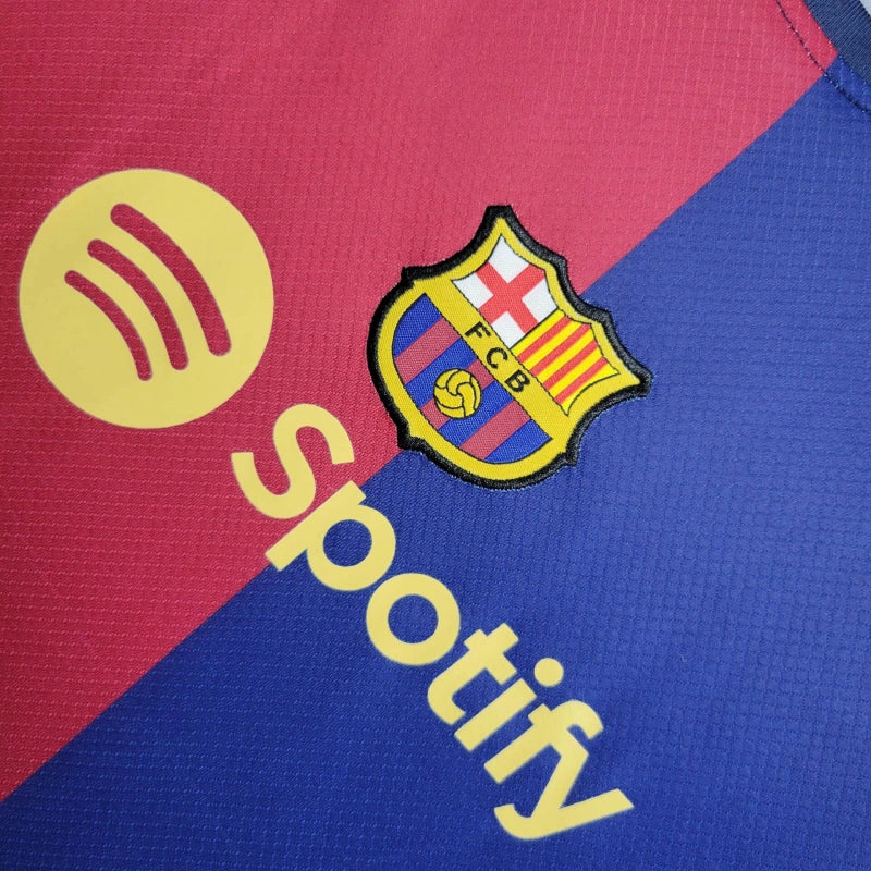 Kit Infantil Barcelona 24/25 Nike - Azul e Vermelho