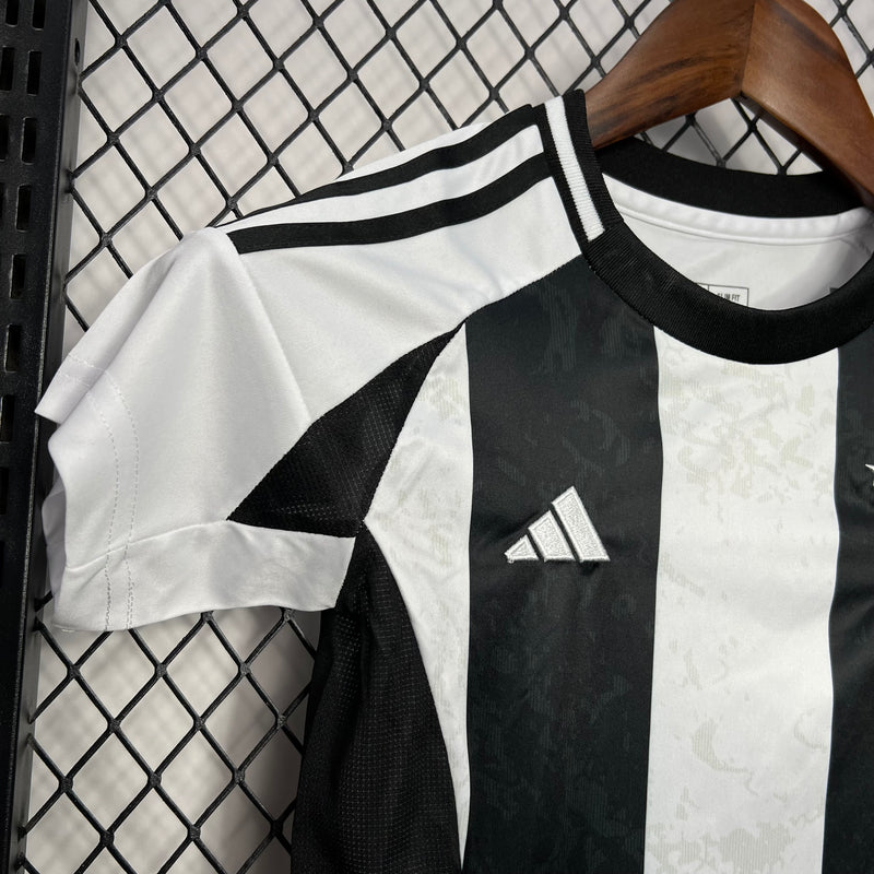 Kit Infantil Juventus 24/25 Adidas - Branco e Preto