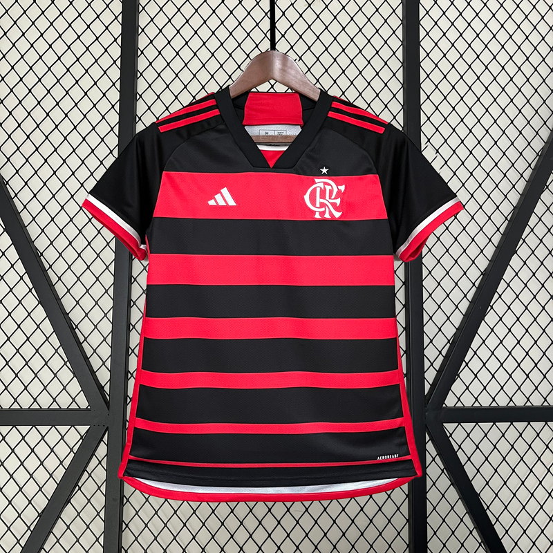 Camisa Flamengo Feminina I 2024 Adidas - Rubro Negro