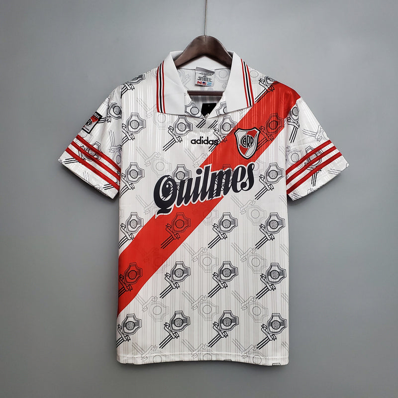 Camisa River Plate Retrô 1995 Adidas - Branca e Vermelho