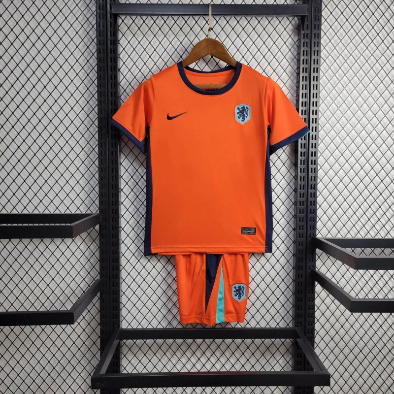 Kit Infantil Seleção Holanda 2024 Nike - Laranja