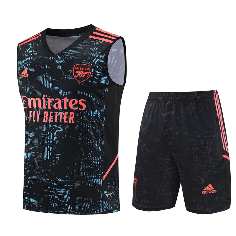 Kit Treino Arsenal 2023/24 Adidas - Preto