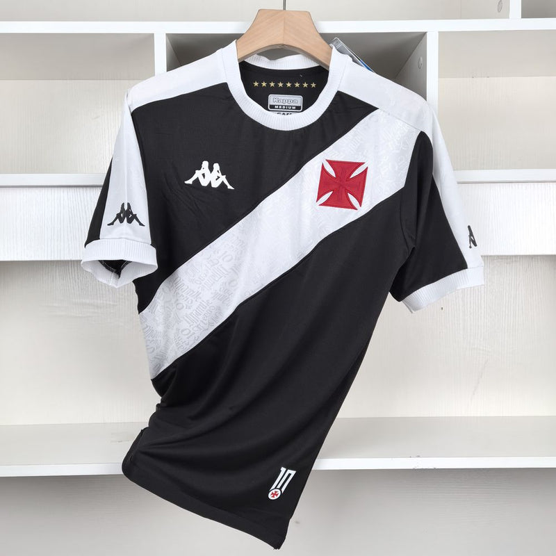 Camisa Vasco II 2024 Kappa - Preta com listra Branca