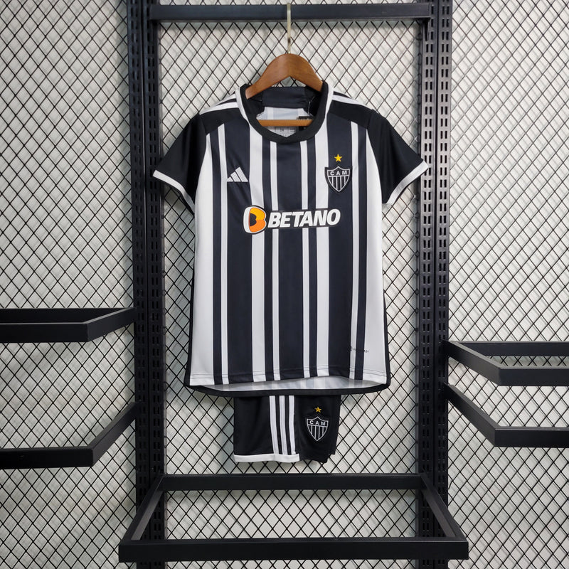 Kit Infantil Atlético Mineiro 23/24 Adidas - Listrado