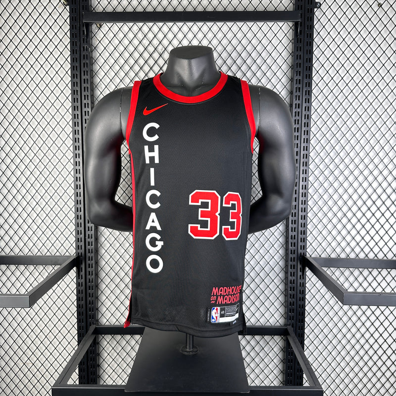 Regata Chicago Bulls 2024 Masculina - Preta