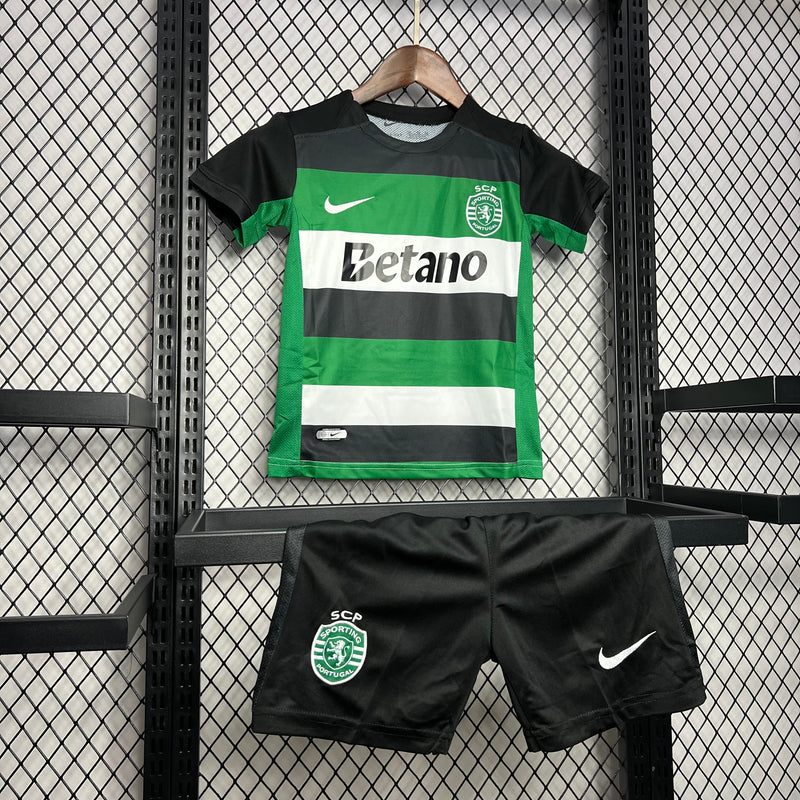 Kit Infantil Sporting 24/25 Nike - Verde e Preto