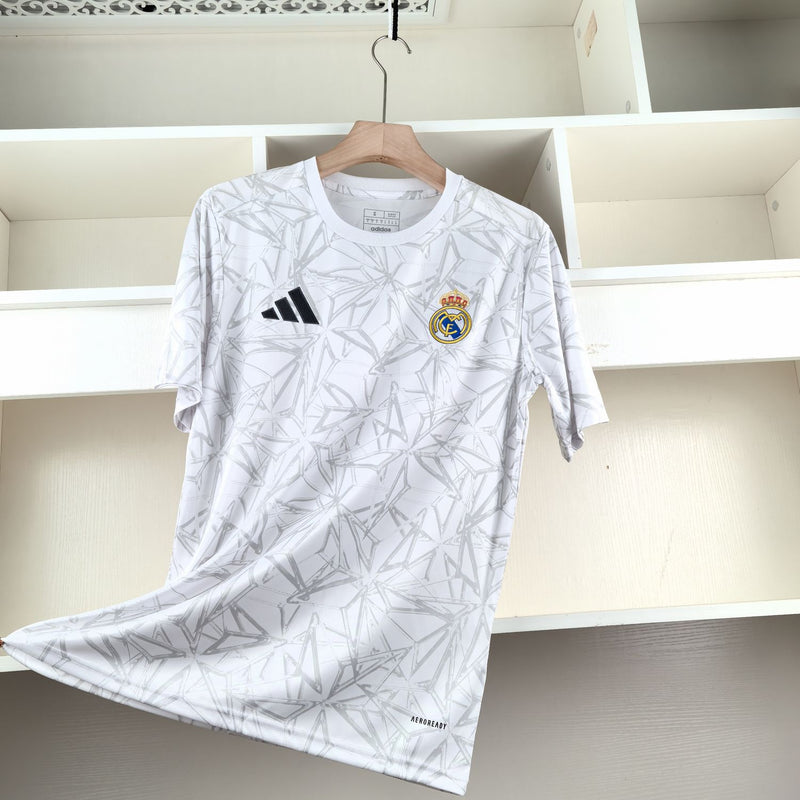 Camisa Real Madri Pré Jogo 24/25 Adidas - Branca