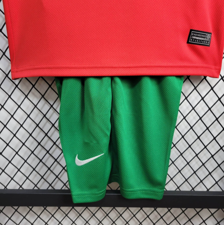 Kit Infantil Seleção Portugal 2024 Nike - Vermelho e Verde