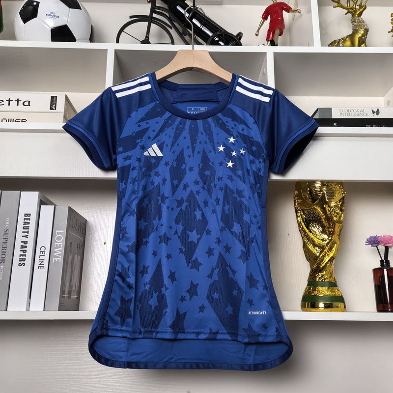 Camisa Feminina Cruzeiro 2024 Adidas - Azul