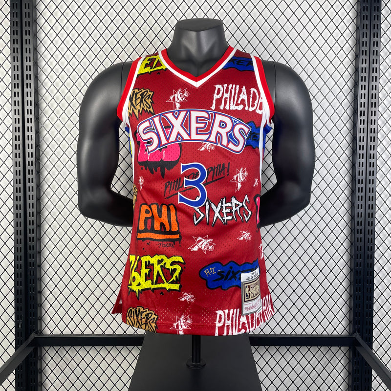 Regata Philadelphia 76ers Edição Limitada 1996/97 Masculina - Vermelha