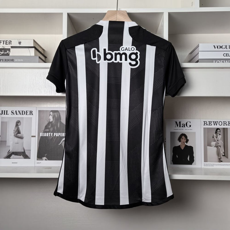 Camisa Feminina Atlético Mineiro 2024 Adidas - Preto e Branco