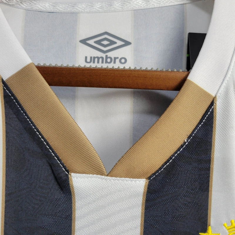 Camisa Santos II [Com Patrocínio] 2024 Umbro - Branca e Preta