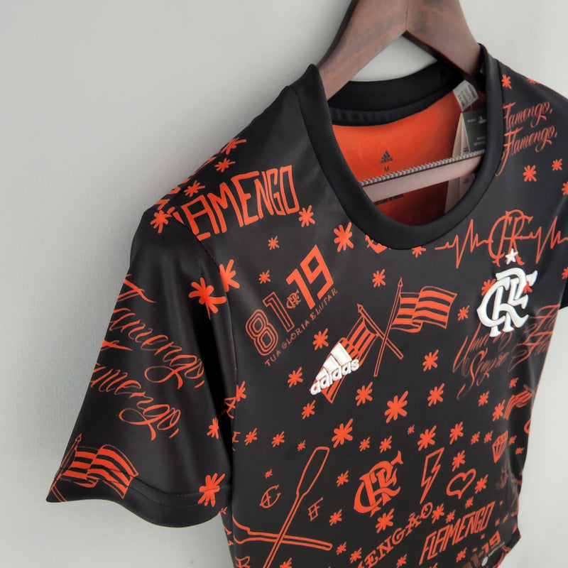 Camisa feminina Flamengo pré-jogo 22/23