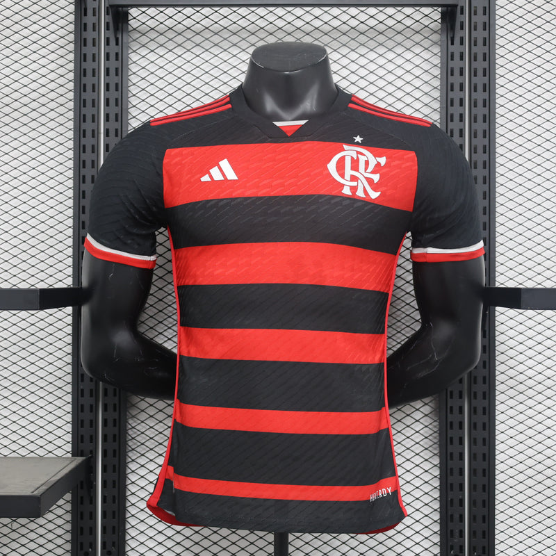 Camisa Flamengo I 2024 - Vermelha e Preta - Adidas - Masculino Jogador