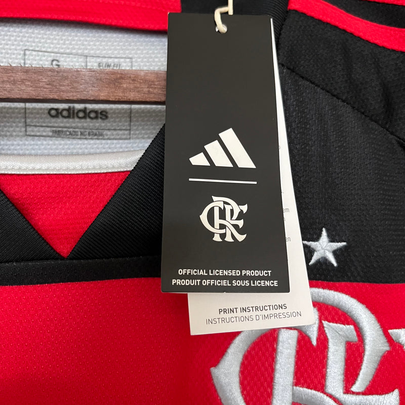 Camisa Flamengo I 2024 Adidas - Rubro Negro