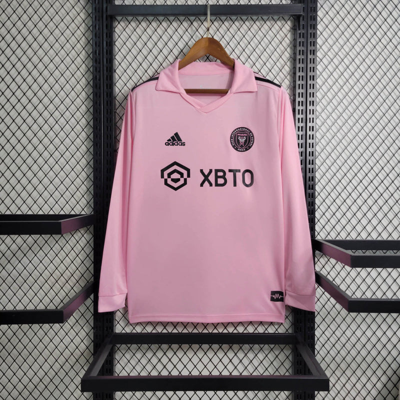 Camisa Manga Longa Inter Miami 23/24 Adidas - Rosa