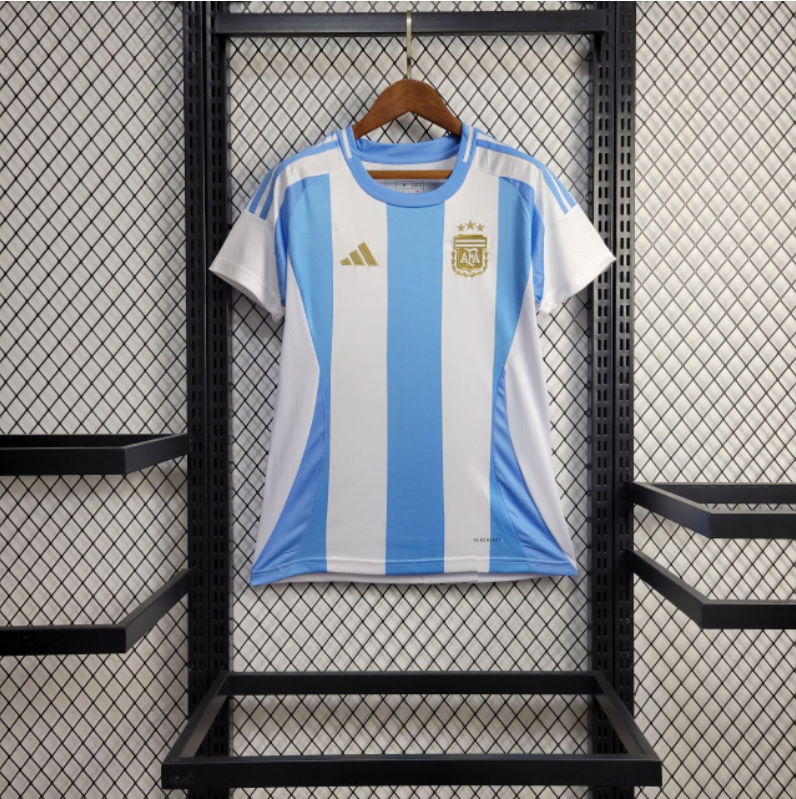 Camisa Seleção Argentina Feminina 2024 Adidas - Azul e branca