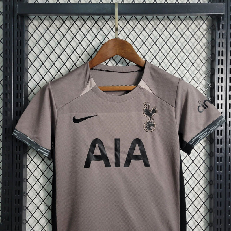 Kit Infantil Tottenham II 23/24 Nike - Cinza