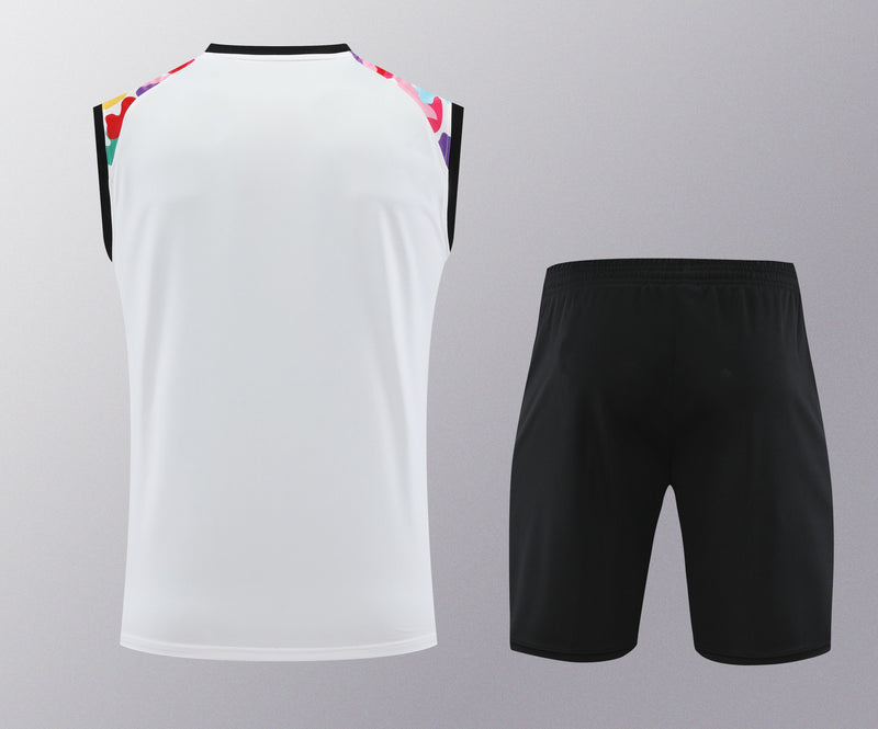 Kit Treino Manchester United 2023/24 Adidas - Branco