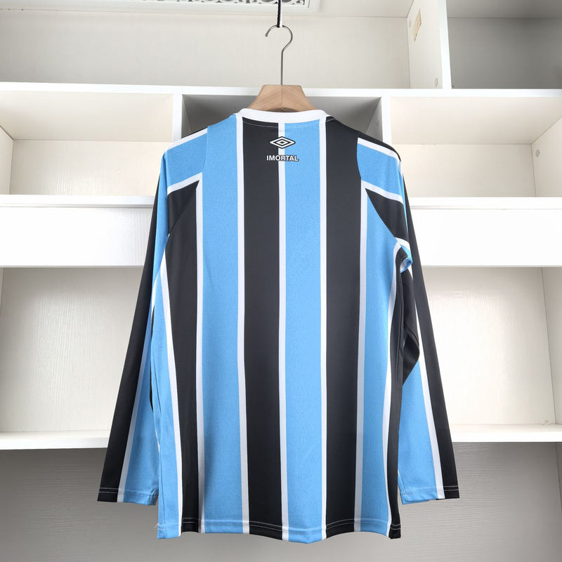 Camisa Grêmio Manga longa 2024 Umbro - Azul e Preta