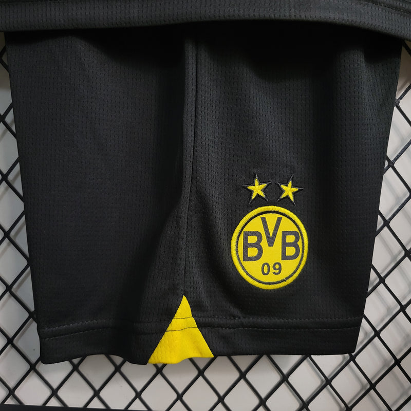 Kit Infantil Borussia Dortmund I 23/24 Puma - Amarelo e preto