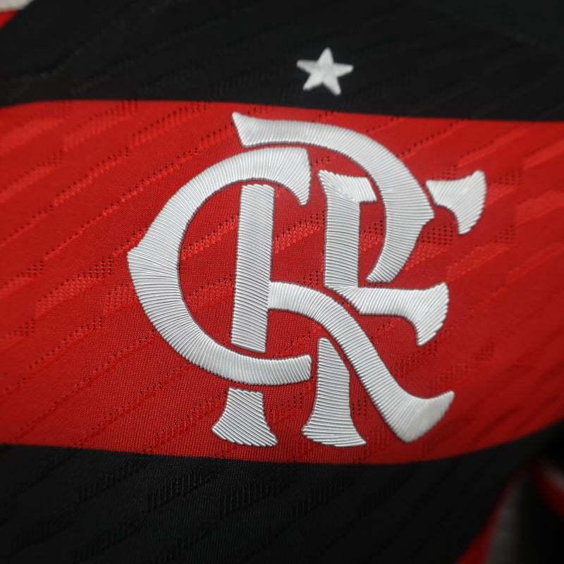 Camisa Flamengo I 2024 - Vermelha e Preta - Adidas - Masculino Jogador