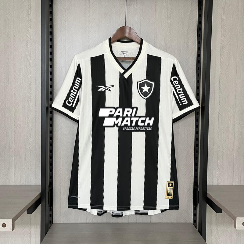 Camisa Botafogo [Com Patrocínio] 2024 Rebook - Branca e Preto