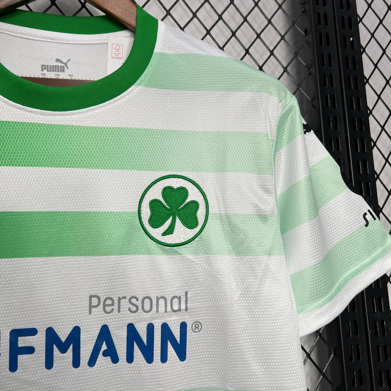 Camisa Greuther Fürth 24/25 Puma - Branca e Verde