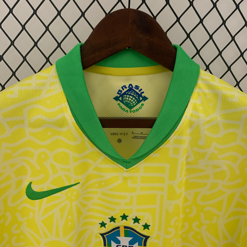 Camisa Brasil I 2024 - Amarela - Nike - Masculino