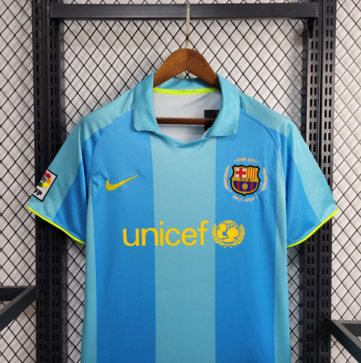 Camisa Barcelona Retrô 2007/08 Nike - Azul