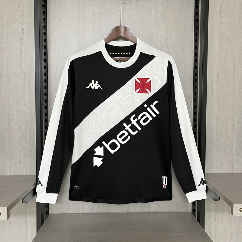 Camisa Vasco Manga longa 2024 Kappa - Preto