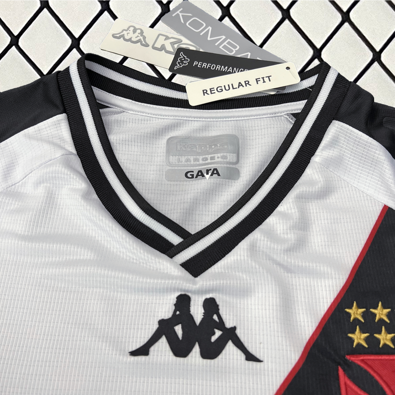 Camisa Vasco I 2024 Kappa - Branco com listra Preta