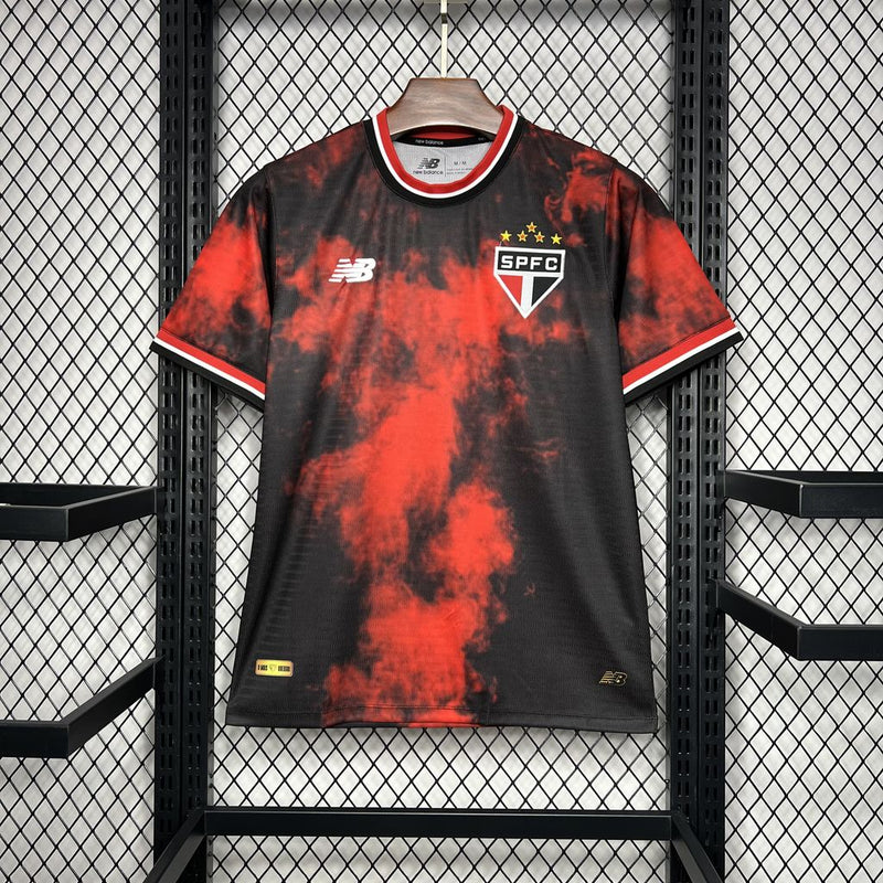 Camisa São Paulo 2024 New Balance - Preta e Vermelha