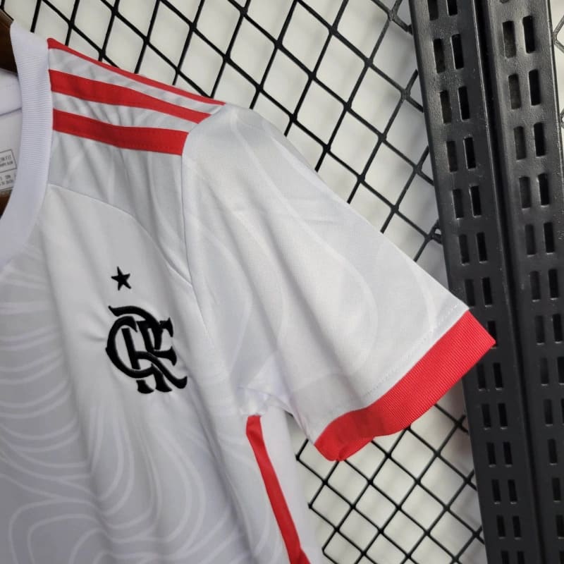 Kit Infantil Flamengo 2024 Adidas - Branco