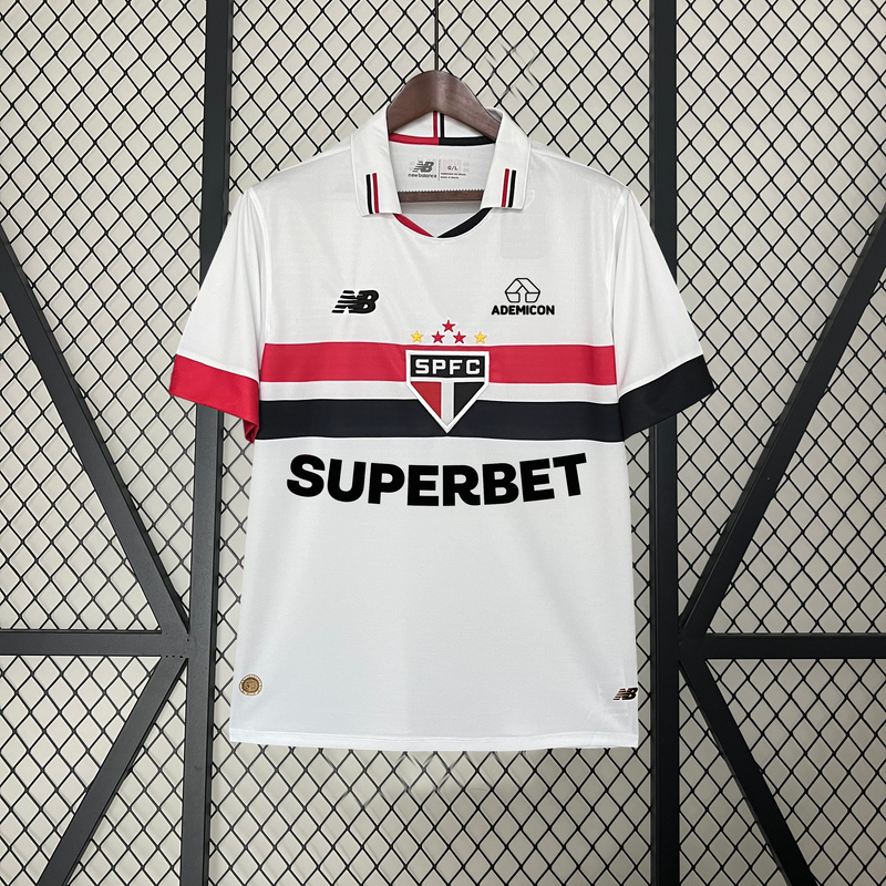 Camisa São Paulo [Com Patrocínios] 2024 New Balance - Branca