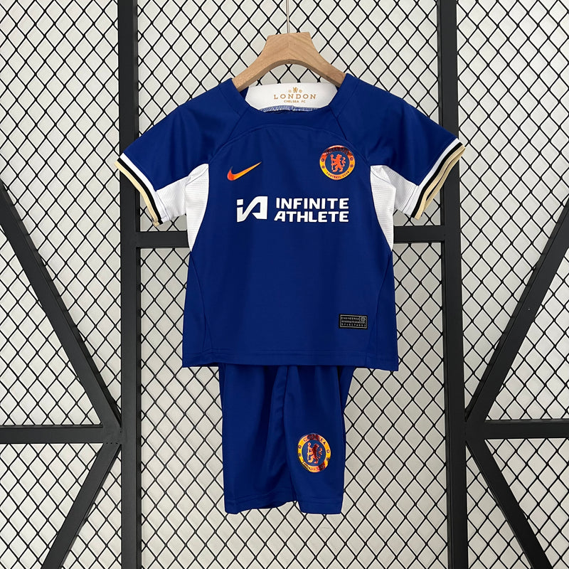 Kit Infantil Chelsea I 23/24 Nike - Azul